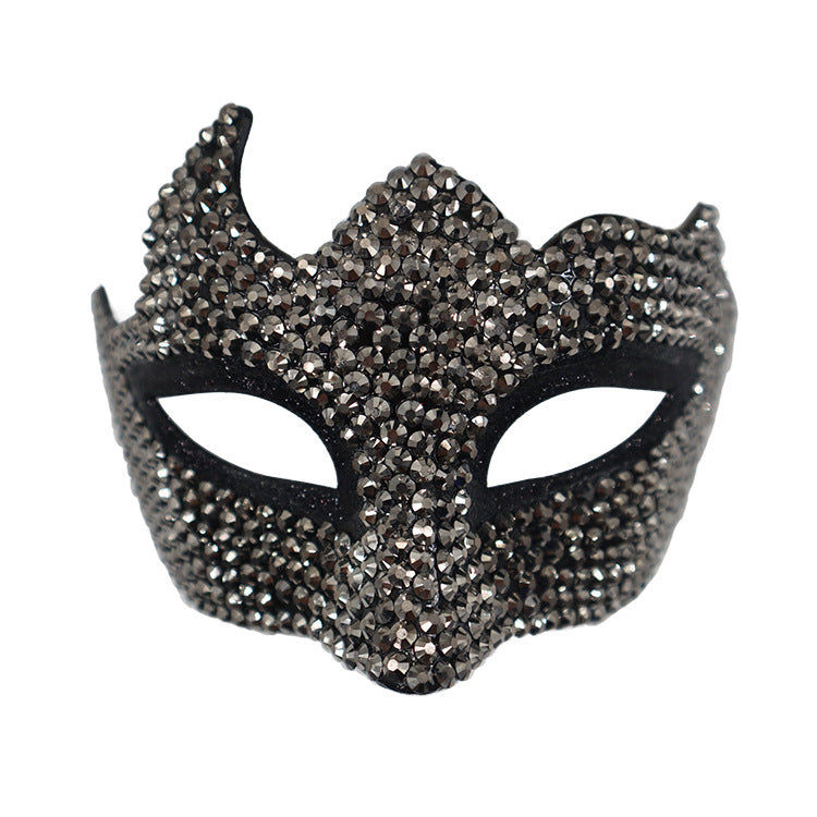 New high-grade diamond set half Face masquerade ball European and American fashion trend rhinestone Face mask