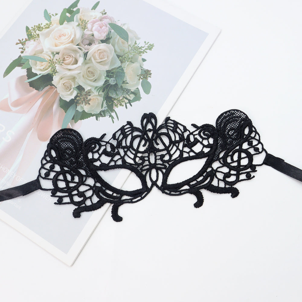 1PC Note Black Lace Masquerade Mask Dance Mask Party Mask Costume Party Mask Band Mask Prom Mask