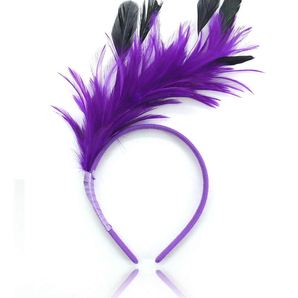 1PC Women's Fascinator Feather Tea Party Hat Hair Clip Pin Brooch Corsage Bridal Hairband Derby Hat Cocktail Wedding