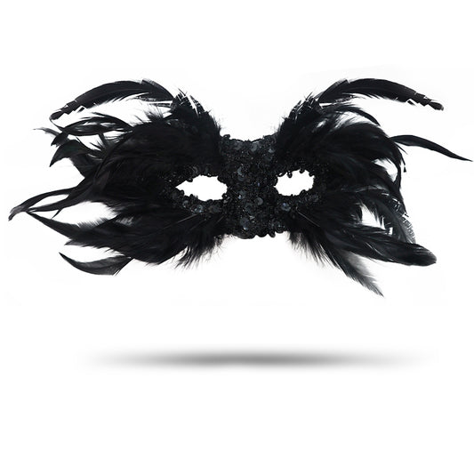 1PC Feather Masquerade Mask Ball Mask Dancing Party Mask Prom Mask Greek Mask Venetian Half Face Mask Mardi Gras Halloween Party