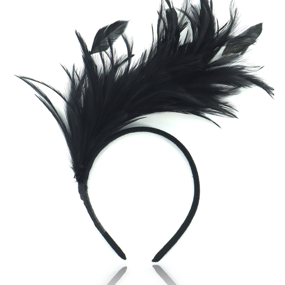 1PC Women's Fascinator Feather Tea Party Hat Hair Clip Pin Brooch Corsage Bridal Hairband Derby Hat Cocktail Wedding