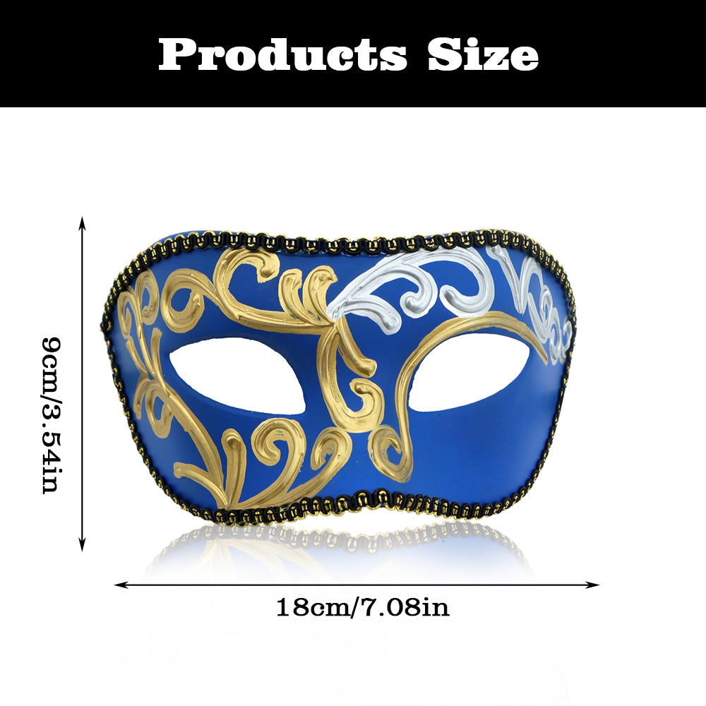 1PC Prom Decor Mask Costume Couples Gift Cosplay Supplies Halloween Half Venetian Masquerade Festival Decor Party Gift Ancient Plastic