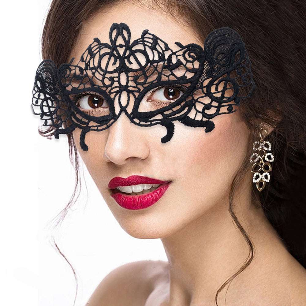 1PC Note Black Lace Masquerade Mask Dance Mask Party Mask Costume Party Mask Band Mask Prom Mask