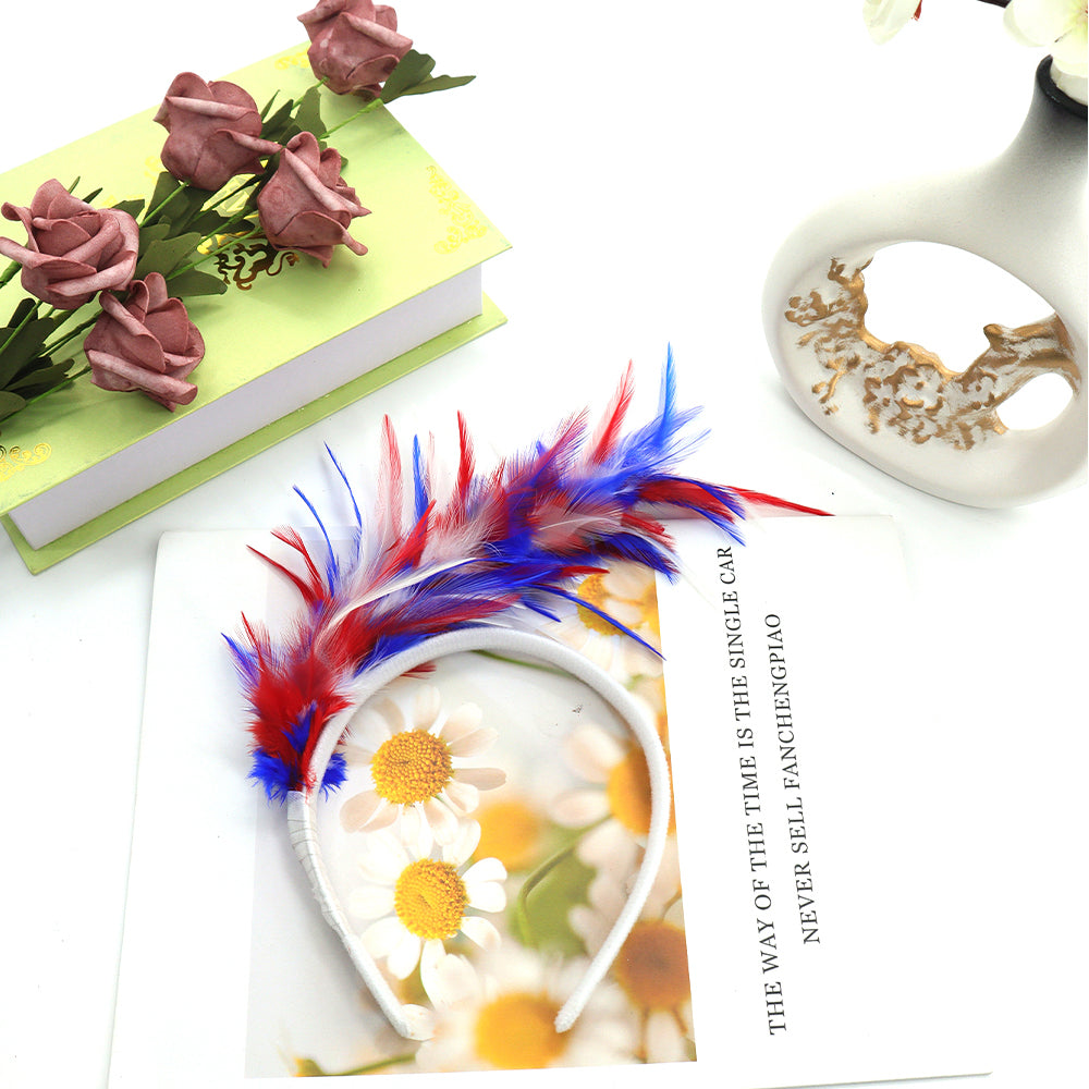 1PC Women's Fascinator Feather Tea Party Hat Hair Clip Pin Brooch Corsage Bridal Hairband Derby Hat Cocktail Wedding