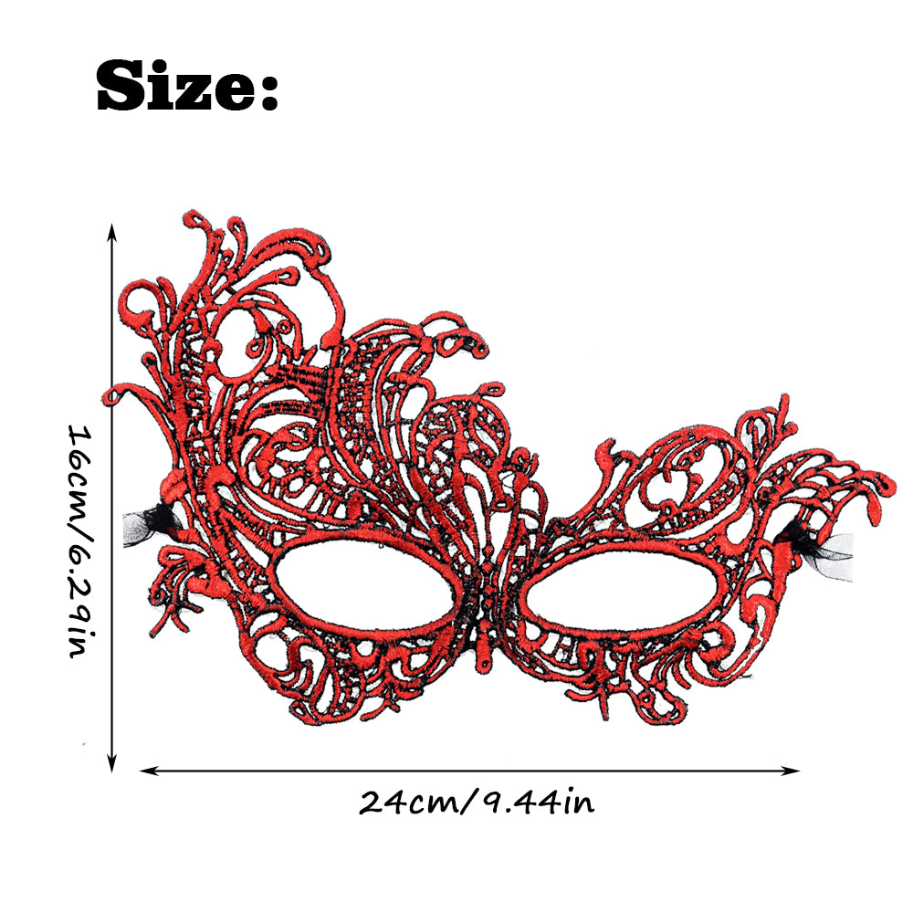 1PC Shaped Double Ribbon Phoenix Lace Mask Masquerade Mask Dance Mask Party Mask Costume Party Mask Band Mask Prom Mask Halloween Mask