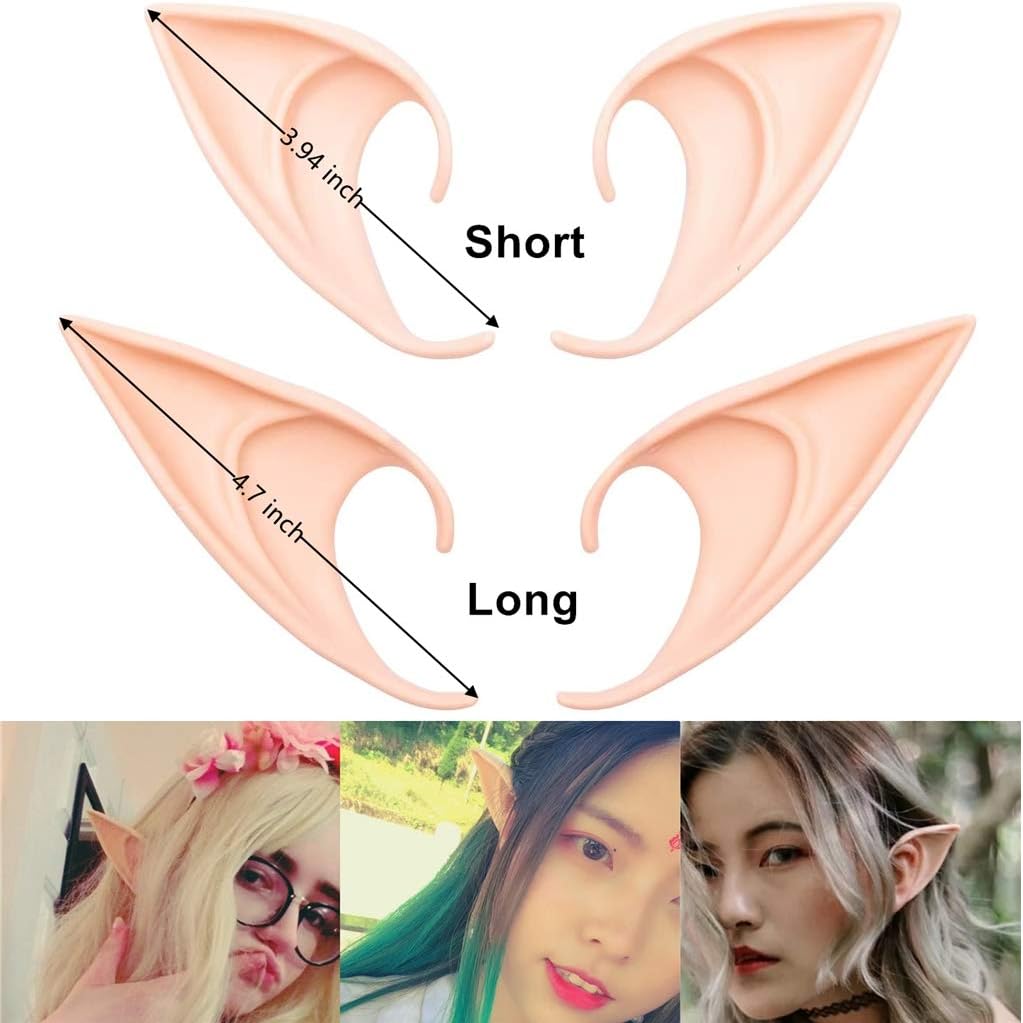 GREAT&LUCKY Cosplay Fairy Fairy Ears - Soft Tips Anime Party Dress up Costume Costume Costume Costume Costume Costume Halloween Christmas Party Accessories